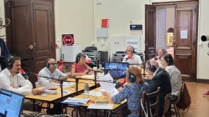 © Le "studio" pour la Messe d'installation de Mgr Yves Le Saux, nouvel évêque d'Annecy