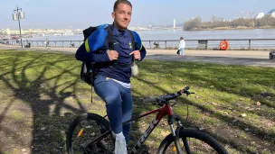 Thomas Ozouf, livreur de repas à Vélo à Bordeaux ©RCFBordeaux.