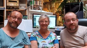 ®RCF34 2023 : Jean-Louis, Caroline et Yann, chanteurs de rue avec le nouvel orgue de barbarie “Baraffe Charial”