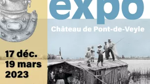 affiche exposition au fil de la Saône