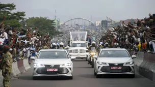 Le pape François accueilli à Kinshasa, le 31/01/2023 ©Vatican Media