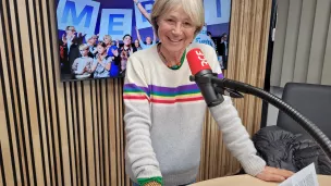 Christine Janin, dans les studios de RCF Haute-Savoie. ©Victorien Duchet/RCF