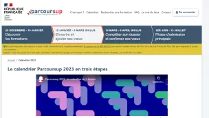 Capture d'écran du site Parcoursup