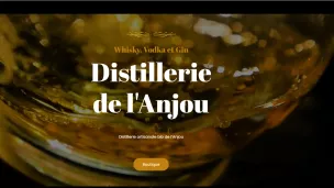 La Distillerie de l'Anjou, une micro-brasserie bio et qui utilise des produits locaux - Capture d'écran du site internet de la distillerie de l'Anjou