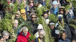 Dimanche des Rameaux dans la paroisse Saint-Jean-Baptiste-de-Belleville, à Paris, le 14/04/2019 ©Corinne Simon / Hans Lucas