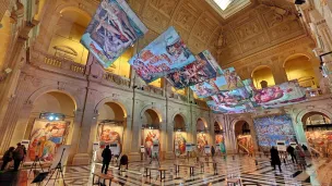L'oeuvre peinte par Michel Ange dans la Chapelle Sixtine est visible au Palais de la Bourse à Marseille  - Crédit : Robert Poulain