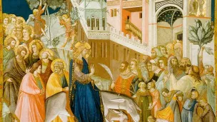 Entrée du Christ à Jérusalem (Lorenzetti, 1320, Assise) © wikicommons