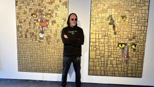 Pascal Obispo présente son exposition Art Therapy au musée Mer Marine à Bordeaux. 