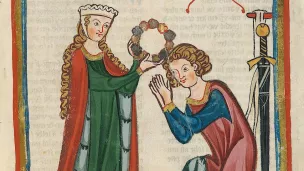 Scène d'un amour courtois. © Wikimedia commons.