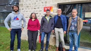 De gauche à droite : Martin Obadia, Michelle Vallery, Gilles Collanges, Eric Dussap et le père Jean-Pierre Debard 