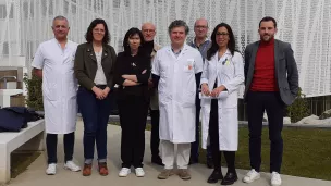 Le docteur Etienne Baudry (4ème à partir de la gauche, au premier plan).