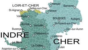 Carte du Berry. © Wikipedia.