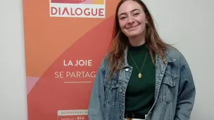 Pia de Garidel dans les locaux de ©Dialogue RCF