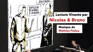 Affiche spectacle Zai Zaï Zaï d'après la BD de Fabcaro, lecture vivante par Nicolas & Bruno