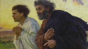 Eugène Burnand, Les Disciples Pierre et Jean courant au sépulcre le matin de la Résurrection, Paris, Musée d'Orsay ©Wikimédia commons