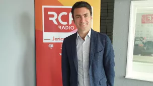 Jérémy Aldrin, dans les studios de RCF à Metz