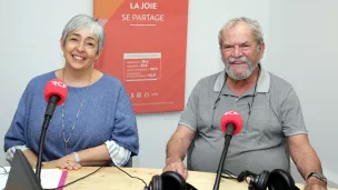 Anne Faisandier et Jean Gueit dans les studios de @Dialogue RCF