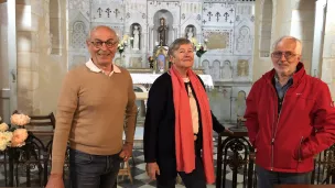 Christian Boissonneau, Elisabeth Ollanier et Daniel Gava, de l’association de sauvegarde de Notre Dame de Lorette