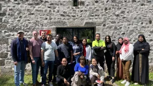 Mohammed Boutrad et les élèves en Français Langue Etrangère ©RCF Haute-Loire