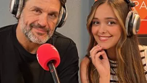 Christophe Héraut et Eyma dans les studios de RCF