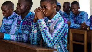 Séminaristes à Mbuji-Mayi, RDC, le 03/03/2019 ©Emeric Fohlen / Hans Lucas