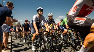 Tour de France 2021, passage des cyclistes sur le pont de Céret, étape entre Quillan et Céret © Jc Milhet / Hans Lucas