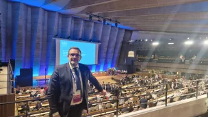 Le député de Maine-et-Loire Philippe Bolo (MoDem) assiste à la session de négociations d'un traité international contre la pollution plastique, qui se tient du 29 mai au 2 juin au siège de l'Unesco à Paris. ©DR