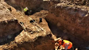 Les fouilles archéologiques à Draguignan. Photo Var Matin