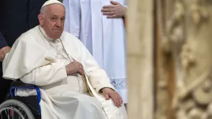 Le pape François lors de la messe de Pentecôte dans la basilique Saint-Pierre au Vatican, le 28/05/2023 ©Alessia Giuliani / Hans Lucas