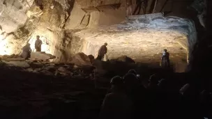 Intérieur de la Mine Bleue à Segré en Anjou Bleu © RCF Anjou