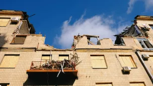 Bâtiment détruit dans la région de Tchenihiv, Ukraine. ©Unsplash