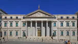 Les élections législatives auront lieu le 23 juillet 2023, afin de nommer les 350 députés et 208 des 265 sénateurs. Palais des Cortès à Madrid.@ Luis García (Zaqarbal) / Wikimedia Commons 