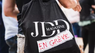 Les journalistes du JDD sont en grève depuis le 23 juin 2022 contre la nomination de Geoffroy Lejeune au poste de rédacteur en chef. ©Xose Bouzas / Hans Lucas.