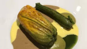 La courgette au tourteau d'Alexandre Santinelli