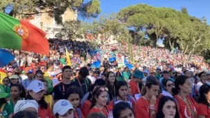500.000 jeunes de toutes nationalités étaient réunies pour la première célébration avec le Pape. 