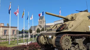 sur les traces des parachutistes américains ©Gareth Liron/RCF14 Calvados