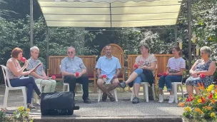 Table ronde au pèlerinage de rentrée de la Bénite Fontaine ©2023 RCF 