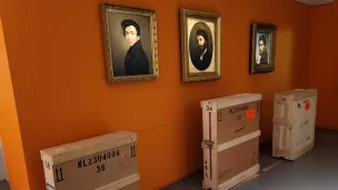 Les œuvres encore installées au mur avant leur mise en caisse et leur départ pour leur musée d'origine © Martin Obadia 