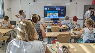 Premier cours de théologie en visio à l'UCLY Alpes Europe ©2023 RCF Haute-Savoie