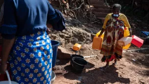 Crise de l’eau à Mayotte - La députée LIOT Estelle Youssouffa appellent les mahorais à manifester et à cesser de payer leur facture d’eau à partir de mercredi 27 septembre - ©Hans Lucas 