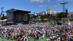 40 000 jeunes catholiques français à l'arrivée aux JMJ de Lisbonne cet été ©Clément Guerre