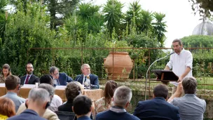 Conférence de presse de présentation de Laudate deum au Vatican - Intervention du français Benoît Halgand, co-fondateur de Lutte et contemplation