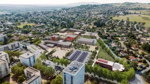 vue du futur collège Jacques-Chirac de Limas - © Visuels AAGroup