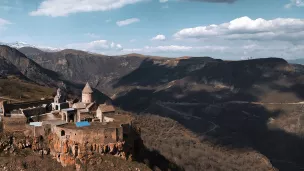 Beautiful view of the Tatev Monastery and mountains in Tatev, Syunik, Armenia - © Narek Hakobyan via Unsplash