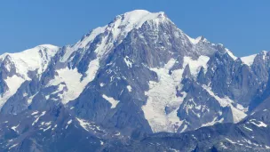 Le Mont-Blanc, vu depuis Tignes en 2018. ©Wikimédia