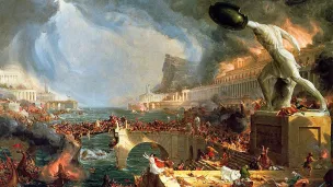 Thomas Cole, Le Destin des empires. La Destruction, 1836, huile sur toile. New York, collection de la New York Historical Society