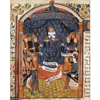 Joachim Rouault au conseil de Charles VII avec Jeanne d’Arc. Chroniques de Jean Chartier