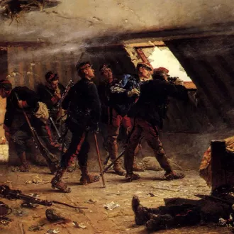 Épisode de la guerre franco-prussienne. Tableau par Alphonse-Marie-Adolphe de Neuville.
