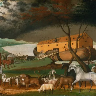 Wikipedia- L'Arche de Noé. Tableau d'Edward Hicks (1846).