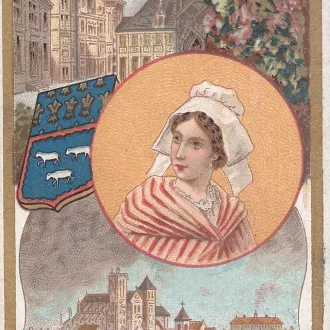 Ancienne publicité sur le Berry datée de 1910. "Ancienne province française". Auteur inconnu.